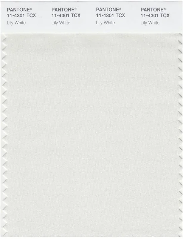 Pantone Smart 11-4301 TCX Color Swatch Card | Lily White