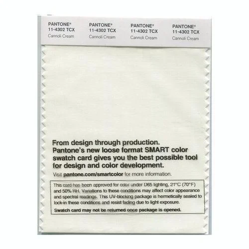 Pantone Smart 11-4302 TCX Color Swatch Card | Cannoli Cream
