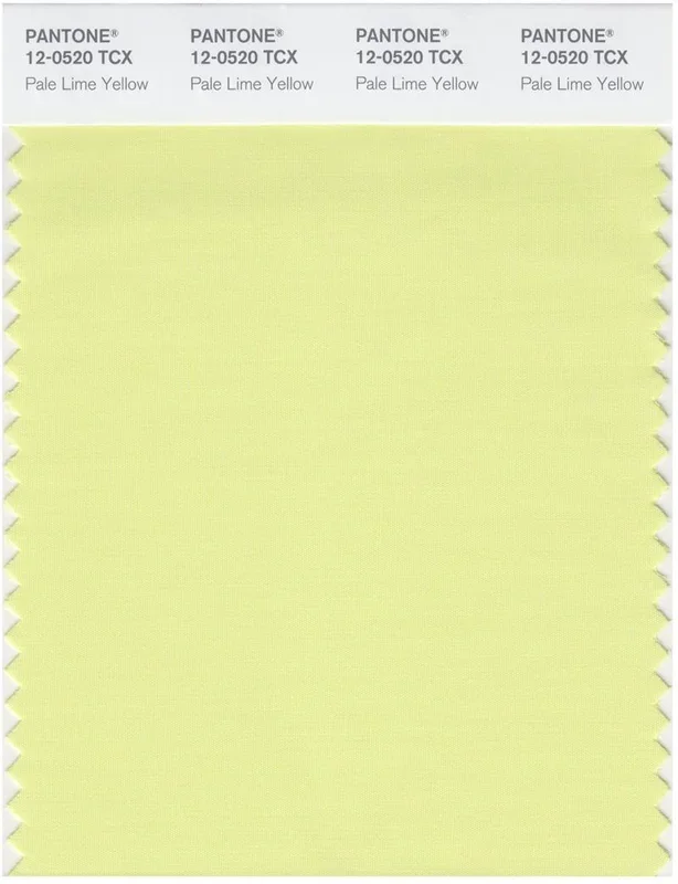 Pantone Smart 12-0520 TCX Color Swatch Card | Pale Lime Yellow