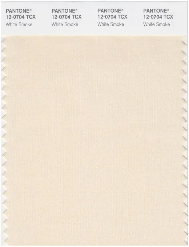 Pantone Smart 12-0704 TCX Color Swatch Card | White Smoke