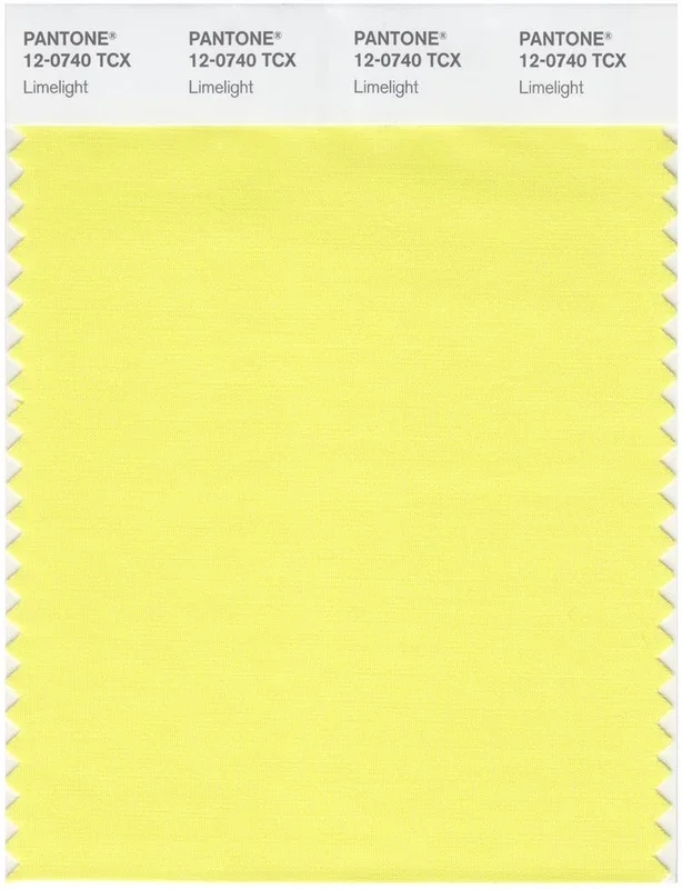 Pantone Smart 12-0740 TCX Color Swatch Card | Limelight