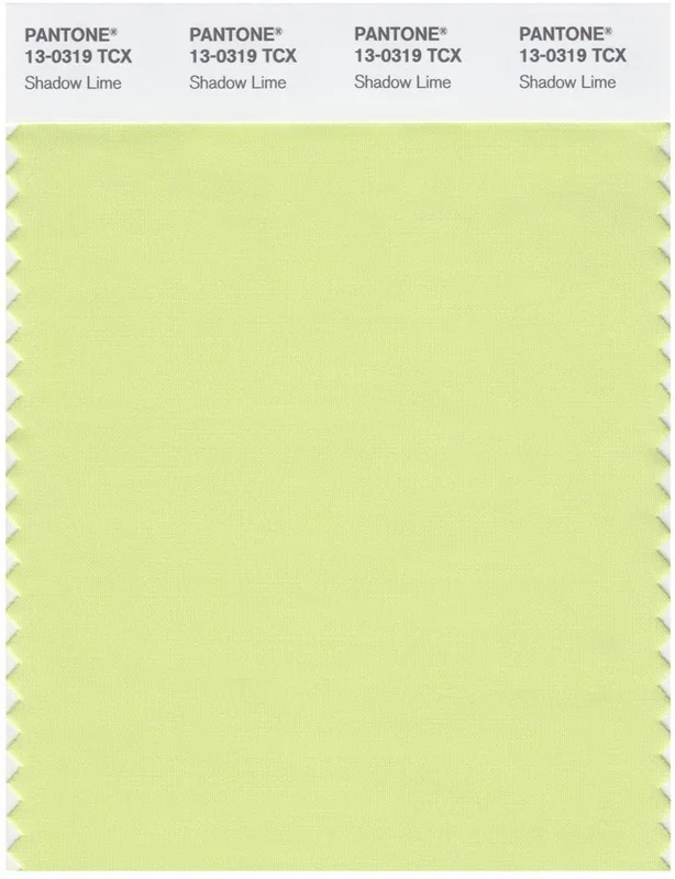 Pantone Smart 13-0319 TCX Color Swatch Card | Shadow Lime