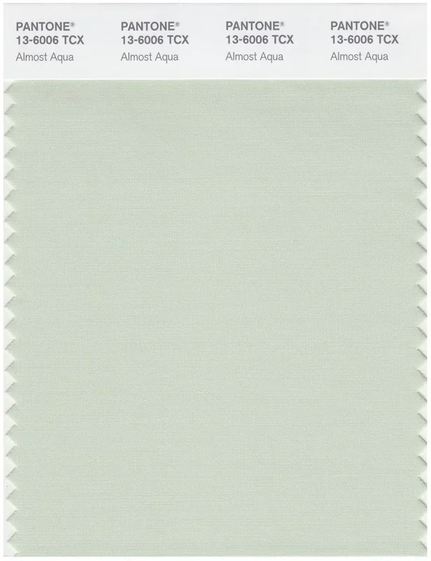 Pantone Smart 13-6006 TCX Color Swatch Card | Almost Aqua