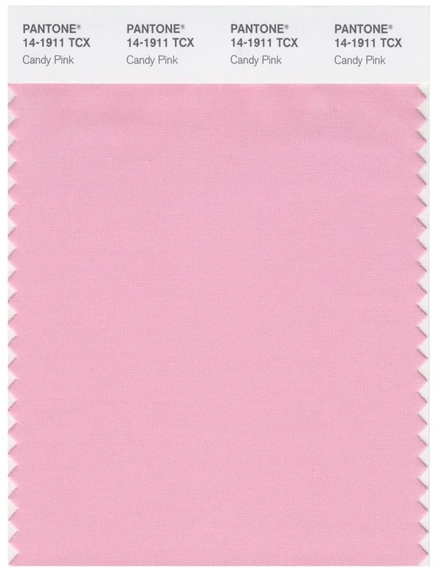 Pantone Smart 14-1911 TCX Color Swatch Card | Candy Pink