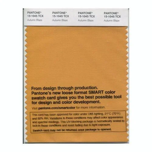 Pantone Smart 15-1045 TCX Color Swatch Card | Autumn Blaze