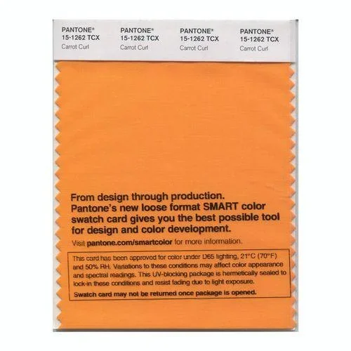 Pantone Smart 15-1262 TCX Color Swatch Card | Carrot Curl