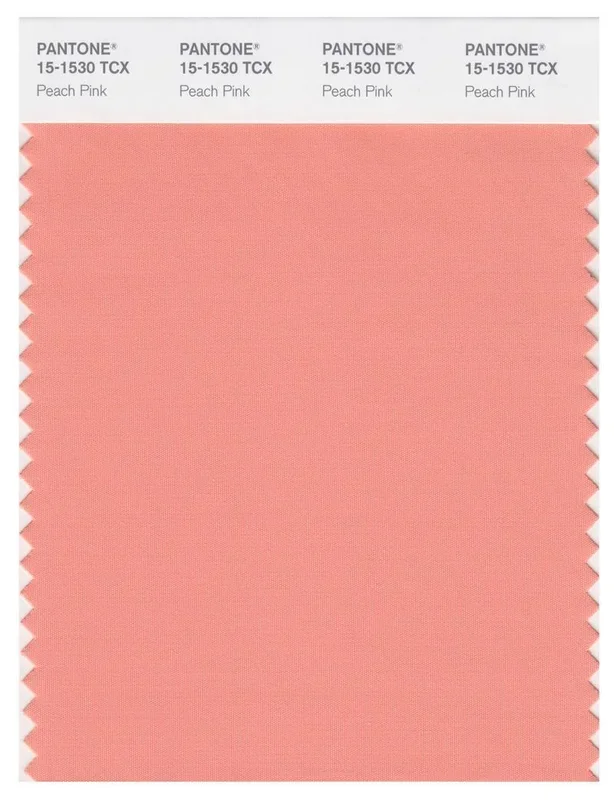 Pantone Smart 15-1530 TCX Color Swatch Card | Peach Pink