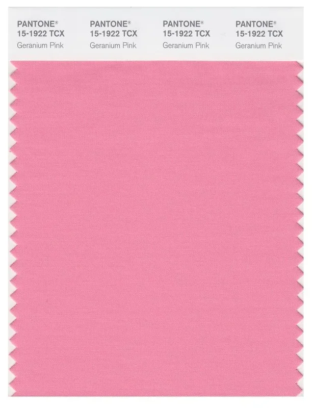 Pantone Smart 15-1922 TCX Color Swatch Card | Geranium Pink