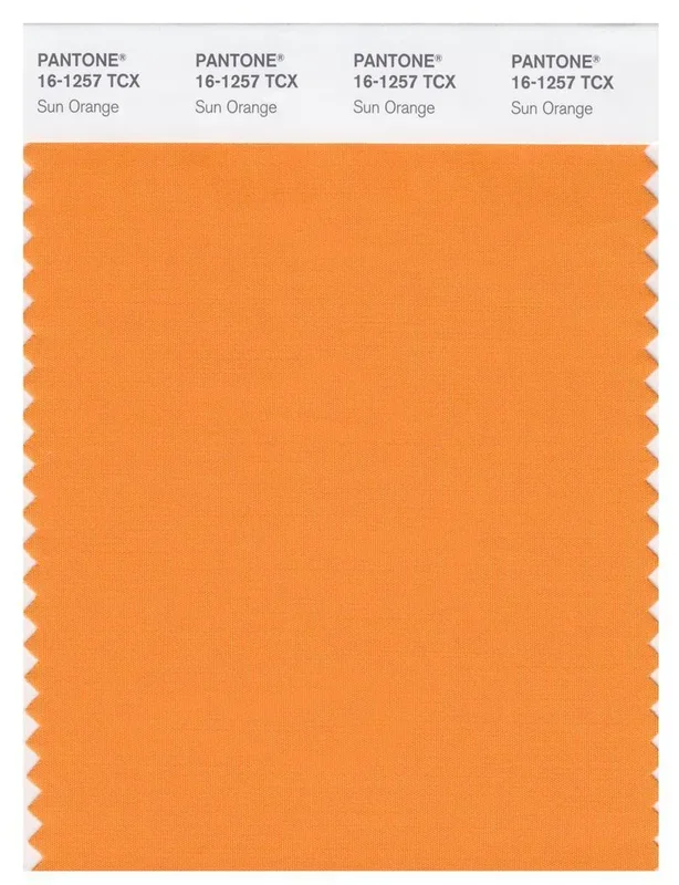 Pantone Smart 16-1257 TCX Color Swatch Card | Sun Orange