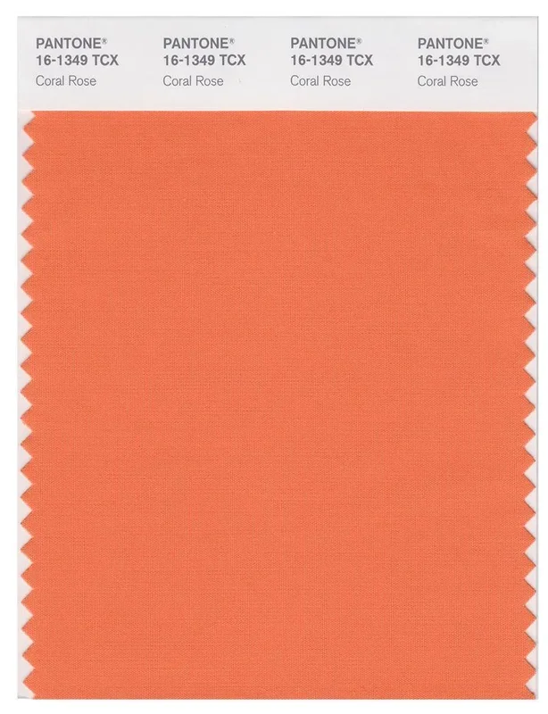 Pantone Smart 16-1349 TCX Color Swatch Card | Coral Rose