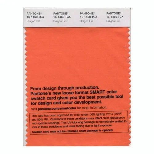 Pantone Smart 16-1460 TCX Color Swatch Card | Dragon Fire