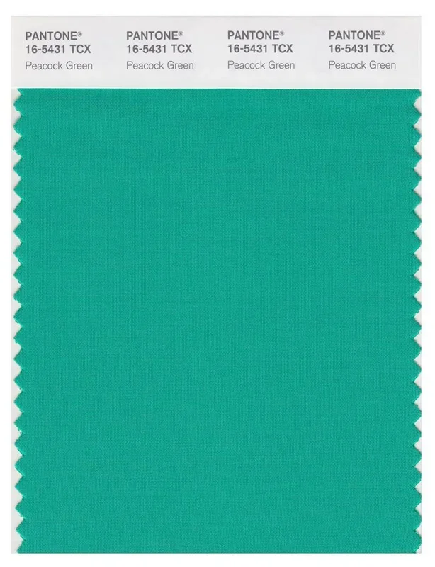 Pantone Smart 16-5431 TCX Color Swatch Card | Peacock Green