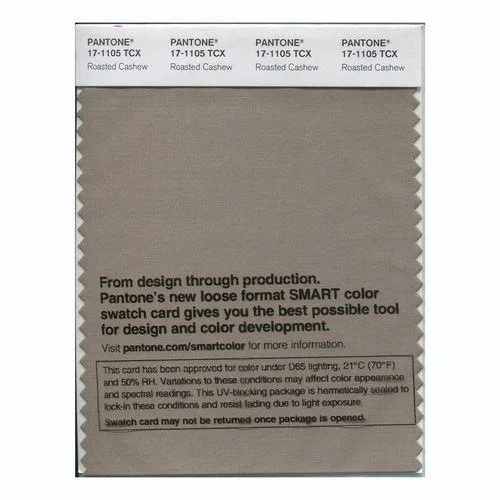 Pantone Smart 17-1105 TCX Color Swatch Card | Roasted Cashew