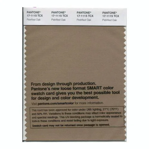 Pantone Smart 17-1115 TCX Color Swatch Card | Petrified Oak