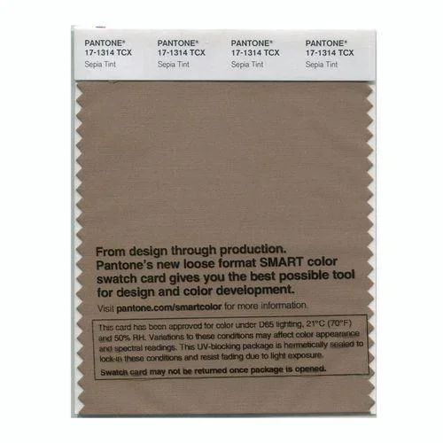 Pantone Smart 17-1314 TCX Color Swatch Card | Sepia Tint