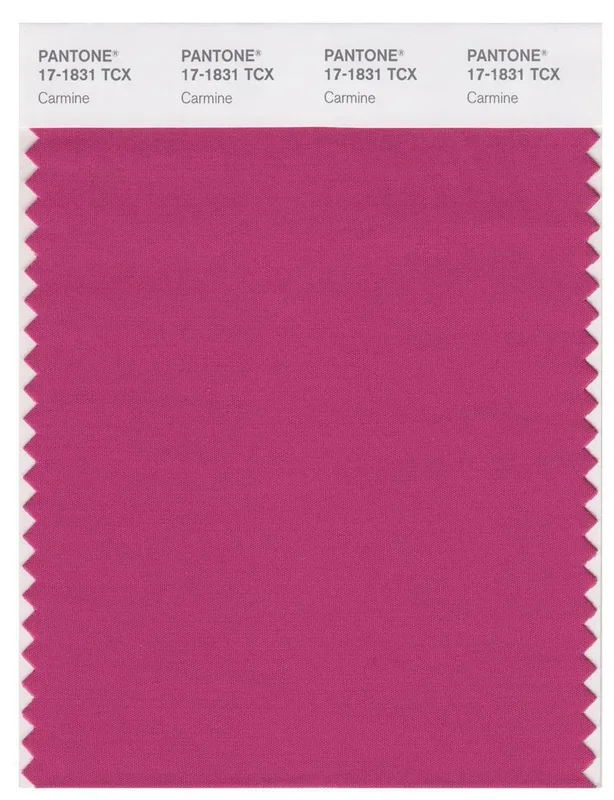 Pantone Smart 17-1831 TCX Color Swatch Card | Carmine