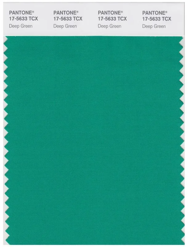 Pantone Smart 17-5633 TCX Color Swatch Card | Deep Green