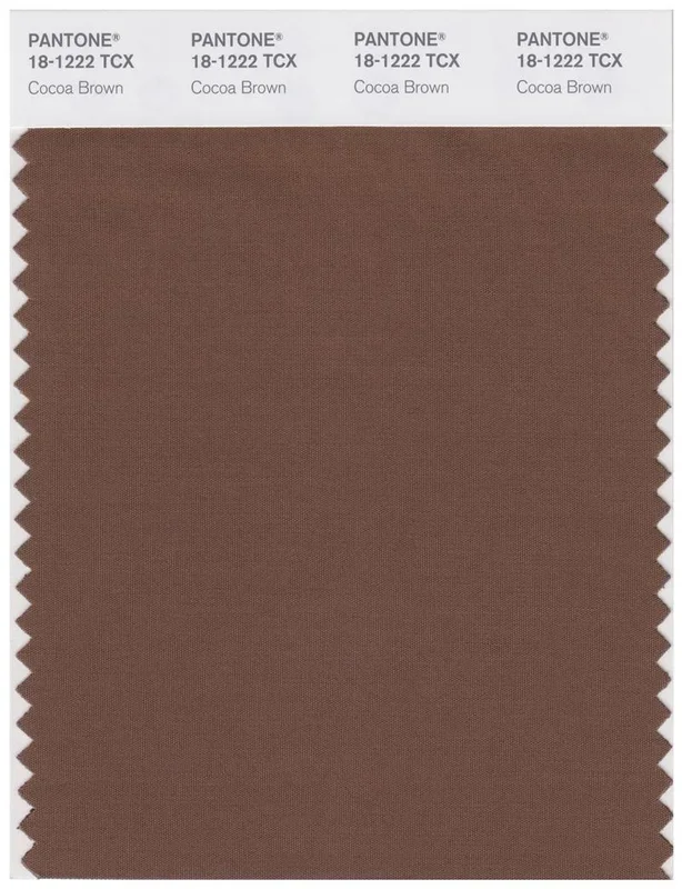 Pantone Smart 18-1222 TCX Color Swatch Card | Cocoa Brown