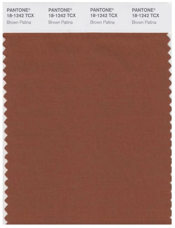 Pantone Smart 18-1242 TCX Color Swatch Card | Brown Patina