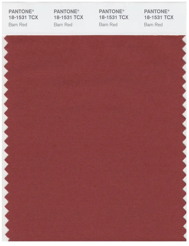 Pantone Smart 18-1531 TCX Color Swatch Card | Barn Red