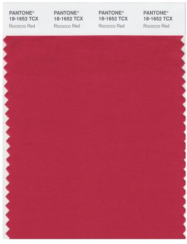 Pantone Smart 18-1652 TCX Color Swatch Card | Rococco Red