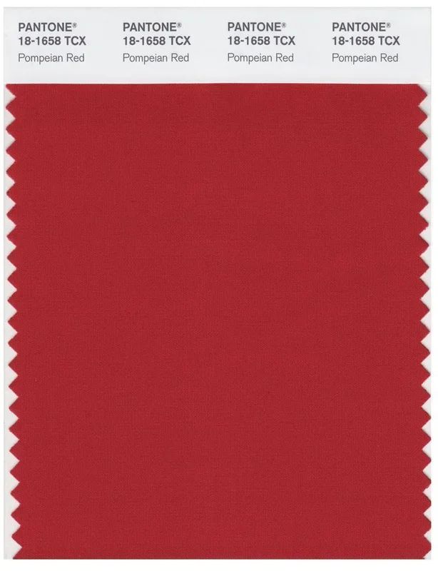 Pantone Smart 18-1658 TCX Color Swatch Card | Pompeian Red
