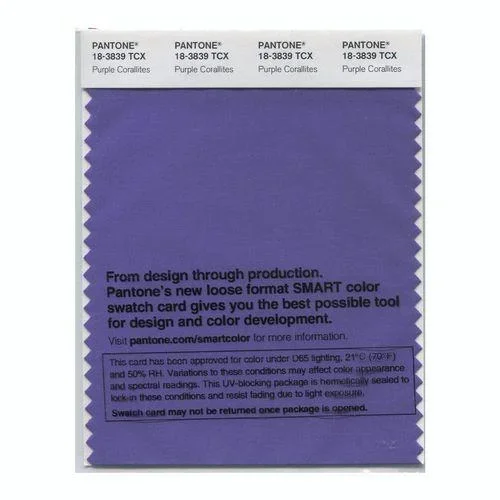 Pantone Smart 18-3839 TCX Color Swatch Card | Purple Corallites
