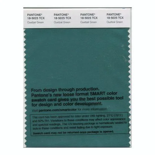 Pantone Smart 18-5025 TCX Color Swatch Card | Quetzal Green