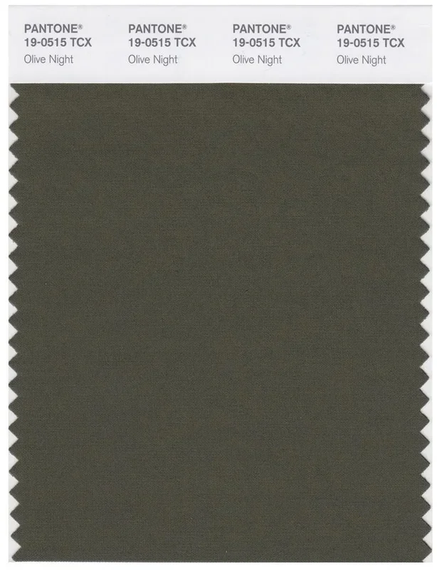 Pantone Smart 19-0515 TCX Color Swatch Card | Olive Night