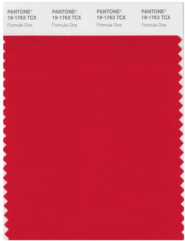 Pantone Smart 19-1763 TCX Color Swatch Card | Racing Red