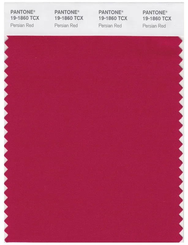 Pantone Smart 19-1860 TCX Color Swatch Card | Persian Red