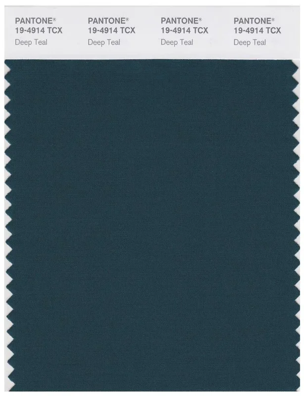 Pantone Smart 19-4914 TCX Color Swatch Card | Deep Teal