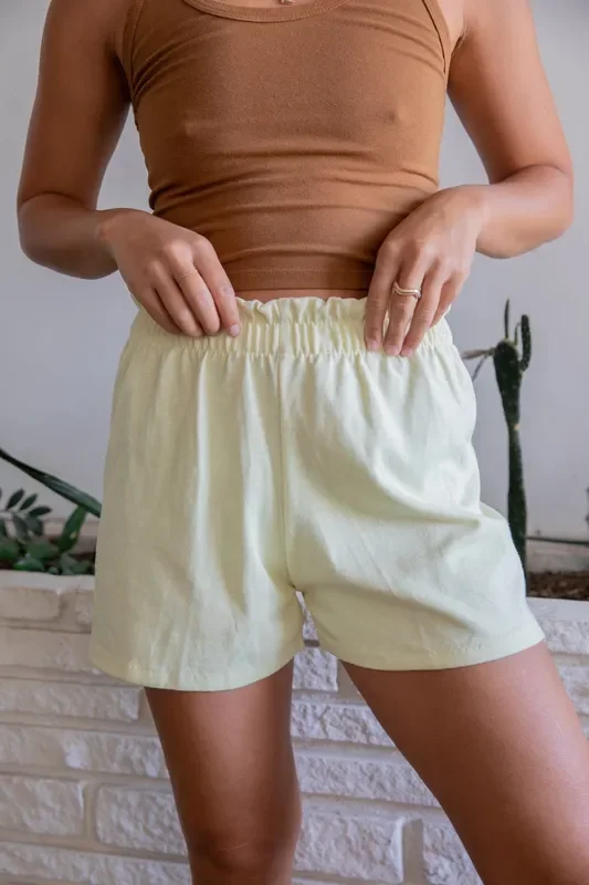 Pastel Yellow Short
