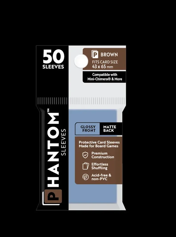 Phantom Sleeves: “Brown Size” (43mm x 65mm) – Gloss/Matte (50)