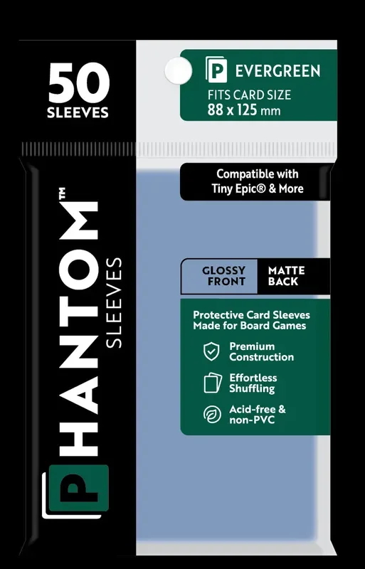 Phantom Sleeves: “Evergreen Size” (88mm x 125mm) – Gloss/Matte (50)
