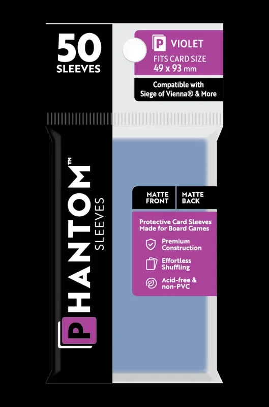 Phantom Sleeves: “Violet Size” (49mm x 93mm) – Matte/Matte (50)