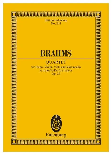 Piano Quartet A major – Full Score