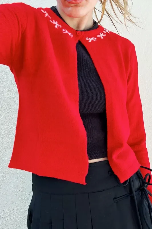 Pink Bow Wunara Cardigan