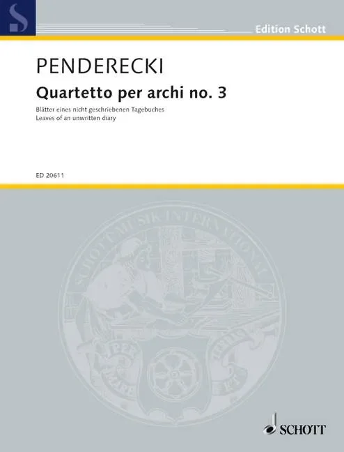 Quartetto per archi no. 3 – Score and Parts