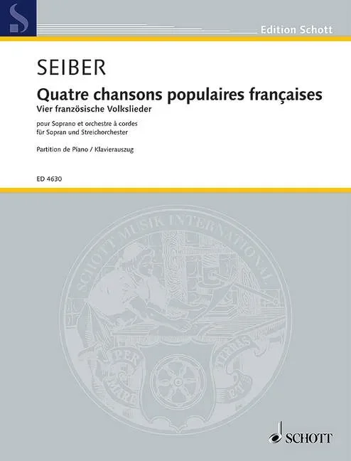 Quatre chansons populaires françaises – Piano Reduction