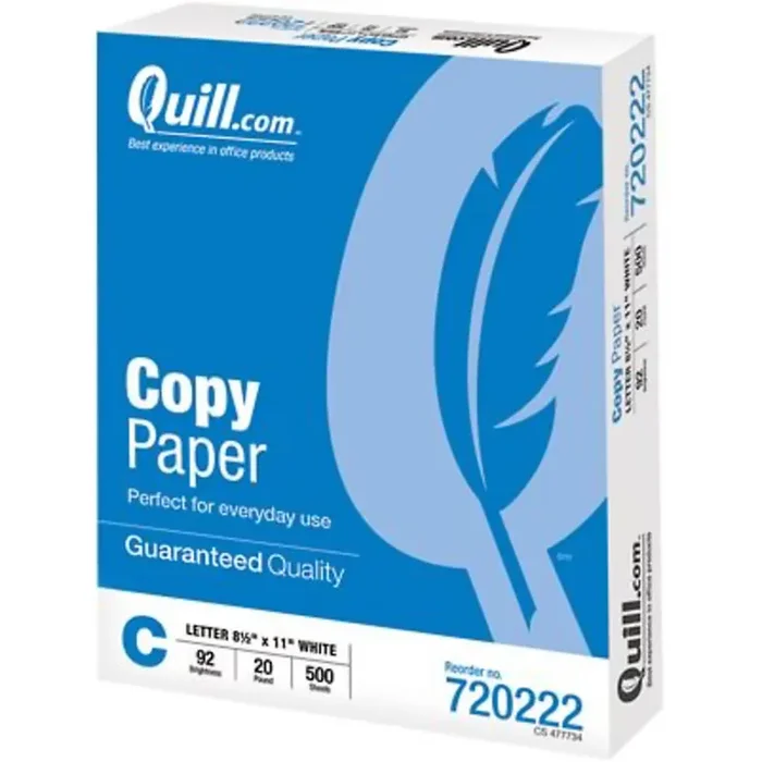Quill Copy Paper 8.5″ x 11″ 500 Sheets