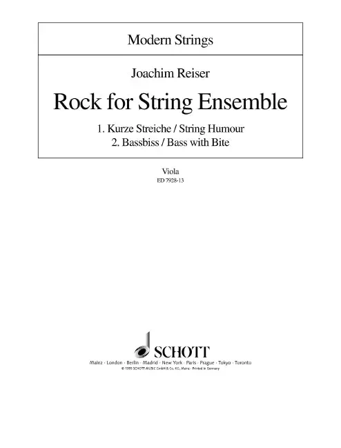 Rock for String Ensemble – Score and Parts