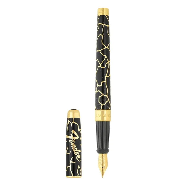 S.T. Dupont Line D Eternity Large Fender Black & Gold – Fountain Pen