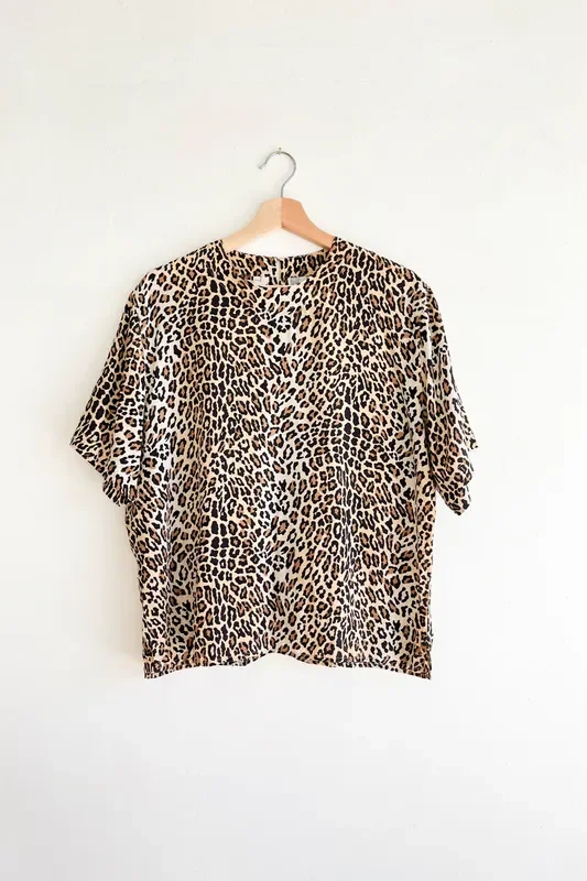 Silk Leopard Top