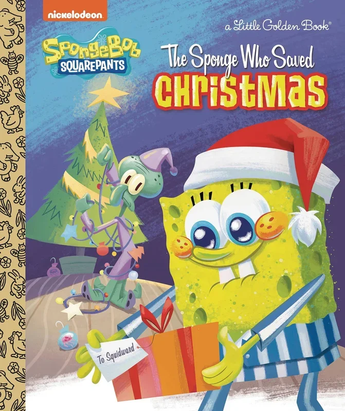 SPONGE WHO SAVED CHRISTMAS LITTLE GOLDEN BOOK HC GOLDEN BOOKS (1B090324)