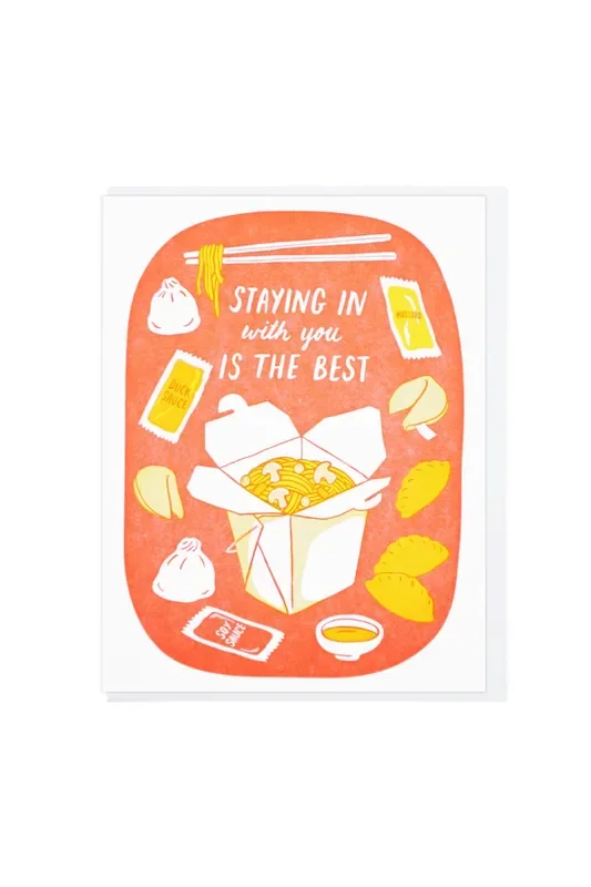 Staying In Takeout Card