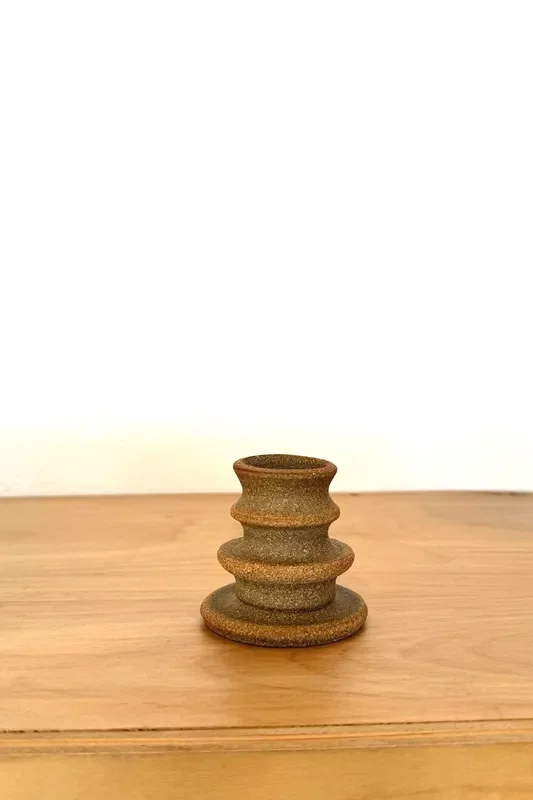 Stoneware Organic Candlestick 002