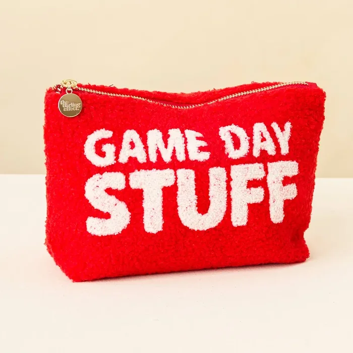 Teddy Pouch-Gameday Stuff: Red