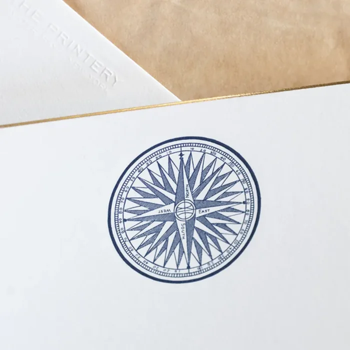 The Printery Engraved Cards – Compass Rose (10ct.)