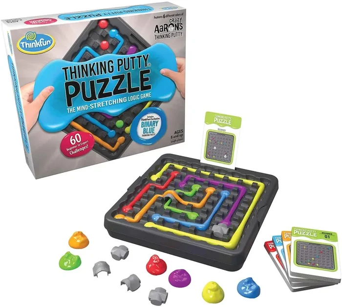 ThinkFun and Crazy Aaron’s Thinking Putty Puzzle and STEM Toy for Boys and Girls Ages 8 and Up – The Famous Thinking Putty in Logic Game Form